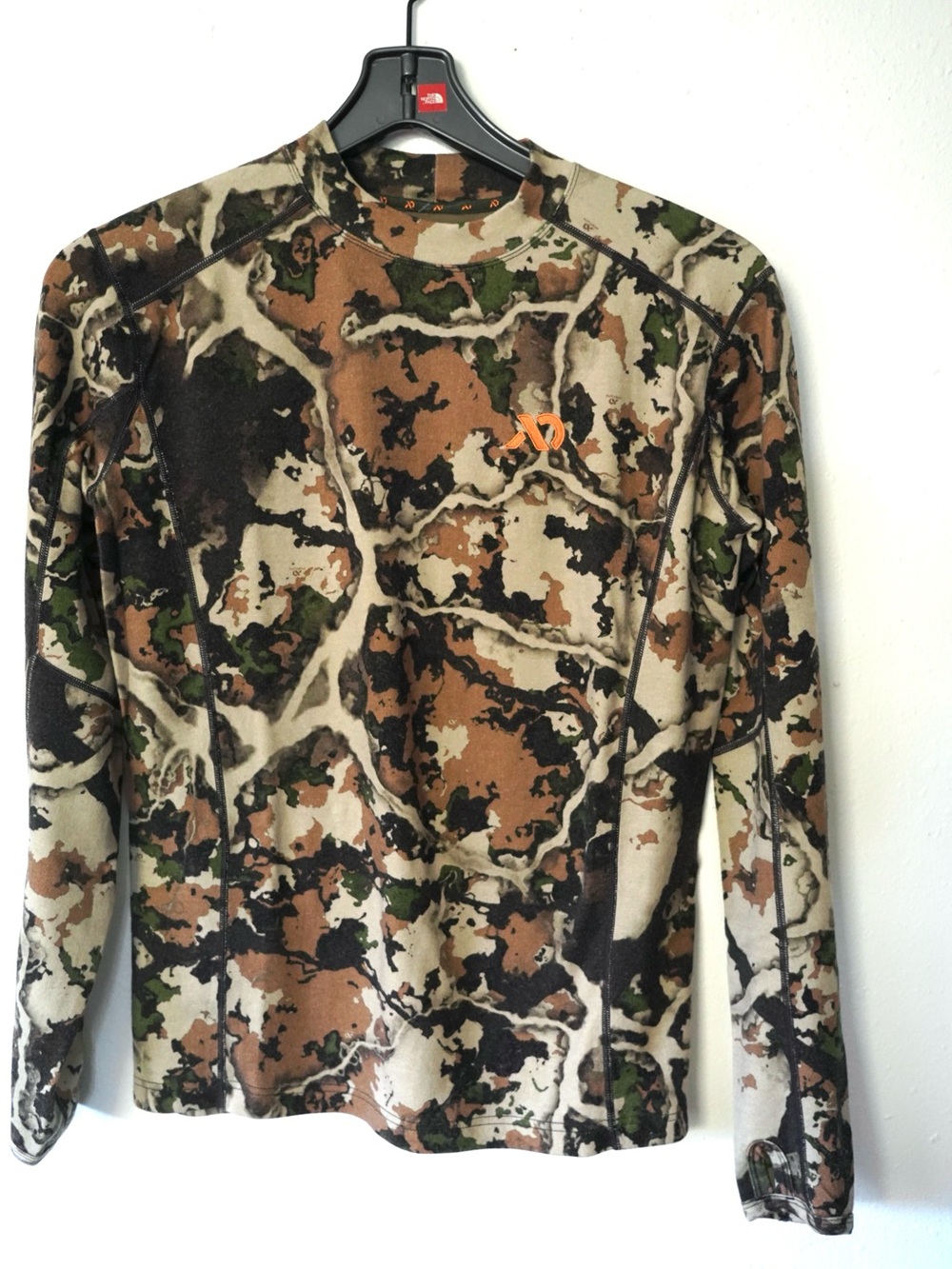 First Lite Men's Kiln Crew Merino Camo, Midweight 250, Size Small